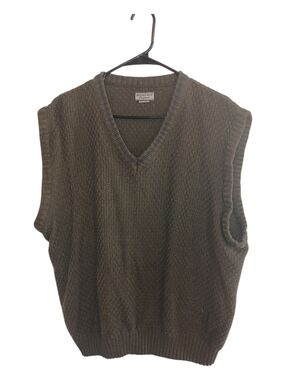 Bugle Boy Olive Green Knit Sweater Vest